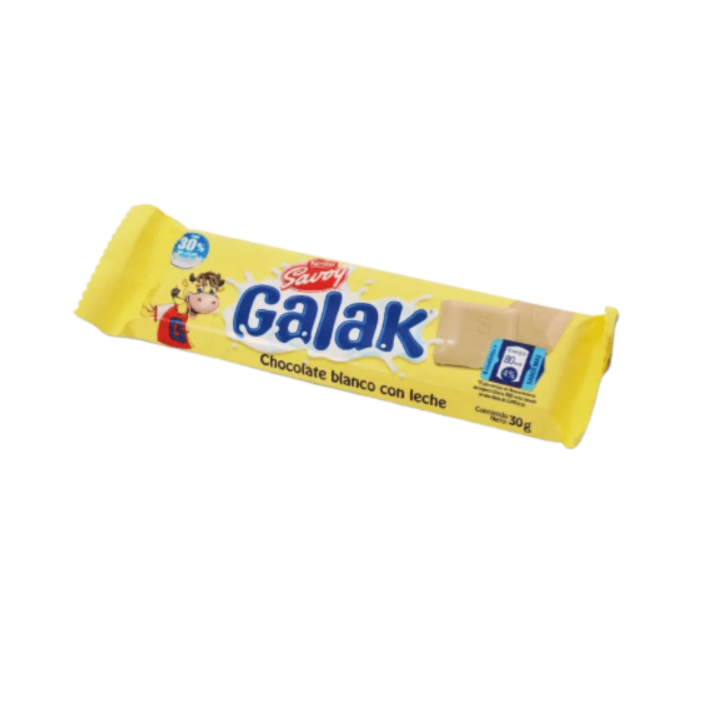 Chocolate blanco Galak tableta cremosa y dulce