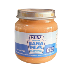 Compota de banana suave y nutritiva para bebés.