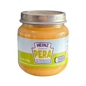 Compota de pera ideal para la alimentación infantil.