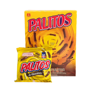 Palitos de galleta cubiertos de chocolate snack dulce