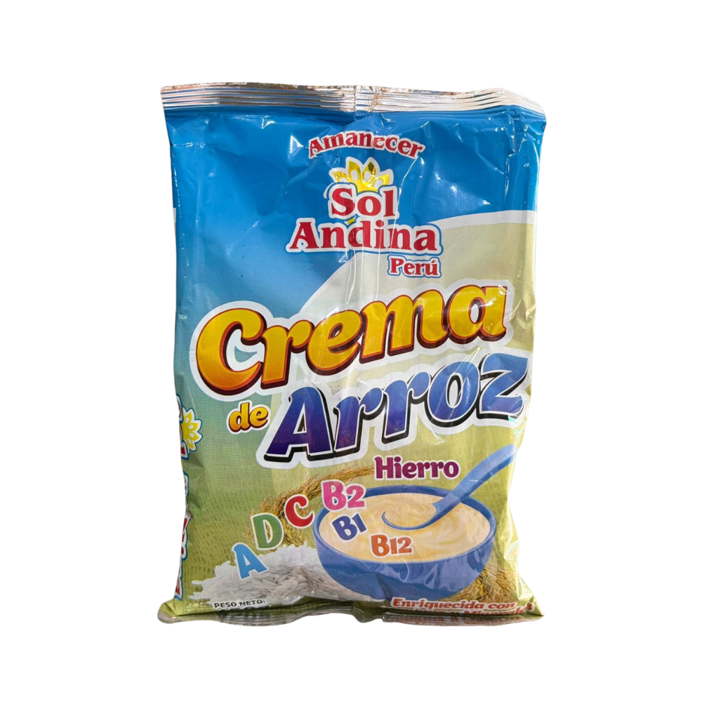 Crema de arroz Sol Andina alimento en polvo