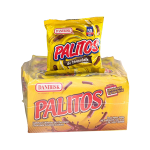 Palitos de galleta cubiertos de chocolate snack dulce